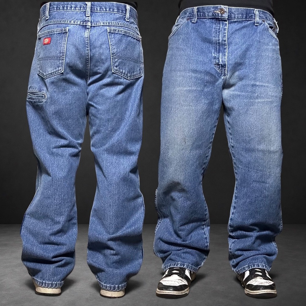 Dickies Carpenter Jeans Blue Denim Baggy Skater Y2K Vintage 38x30